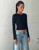 Image of Bon Long Sleeve Top in Black