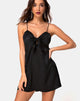 Image of Ronina Mini Dress in Satin Cheetah Black