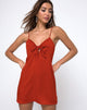 Image of Roppan Slip Dress in Satin Rust