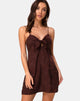 Image of Ronina Mini Dress in Satin Rose Cocoa