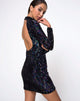 Image of Ruby Rose Bodycon Dress in Petrol Sequin