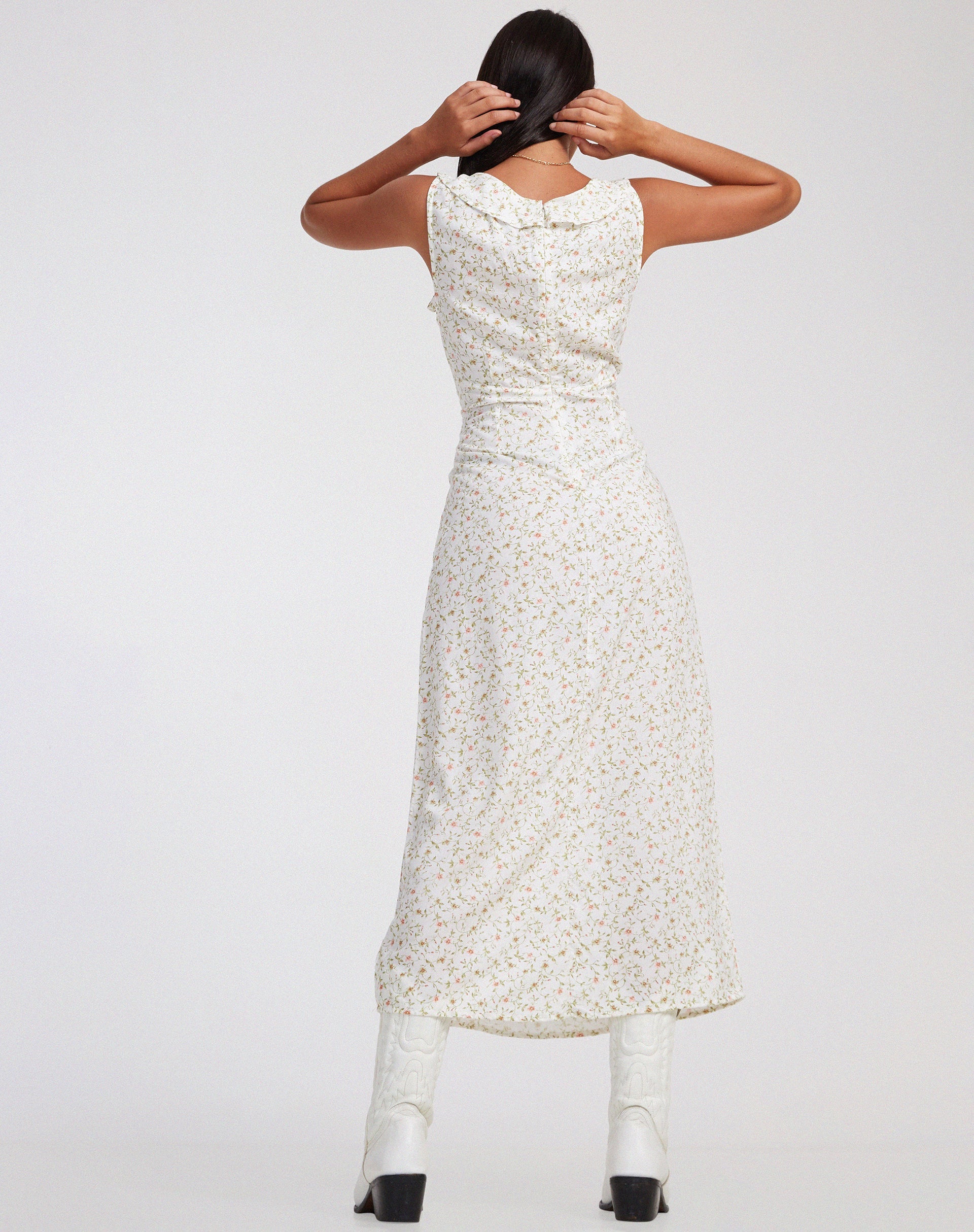 rufiso midi dress Rufiso Midi Dress in Pretty Petal Ivory