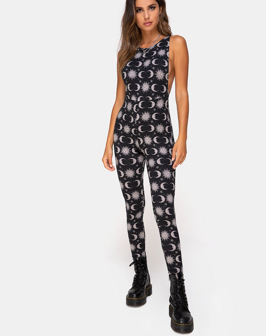 Image of Ruika Unitard in Moonlight Black