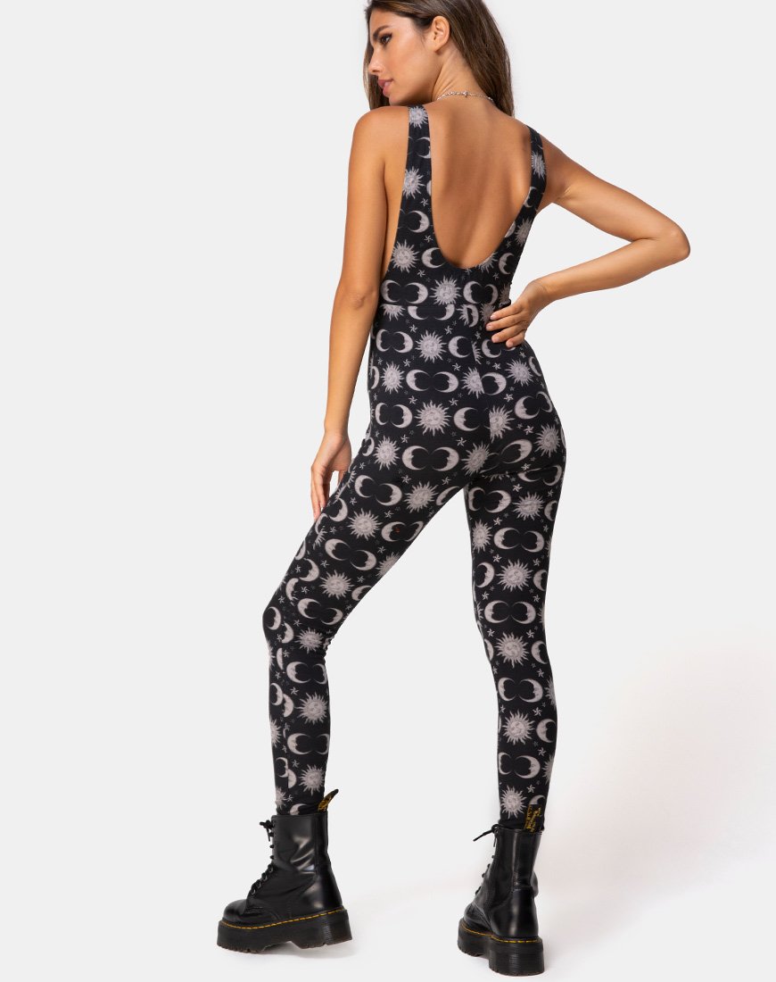 Image of Ruika Unitard in Moonlight Black