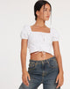 image of Ruiz Crop Top in White