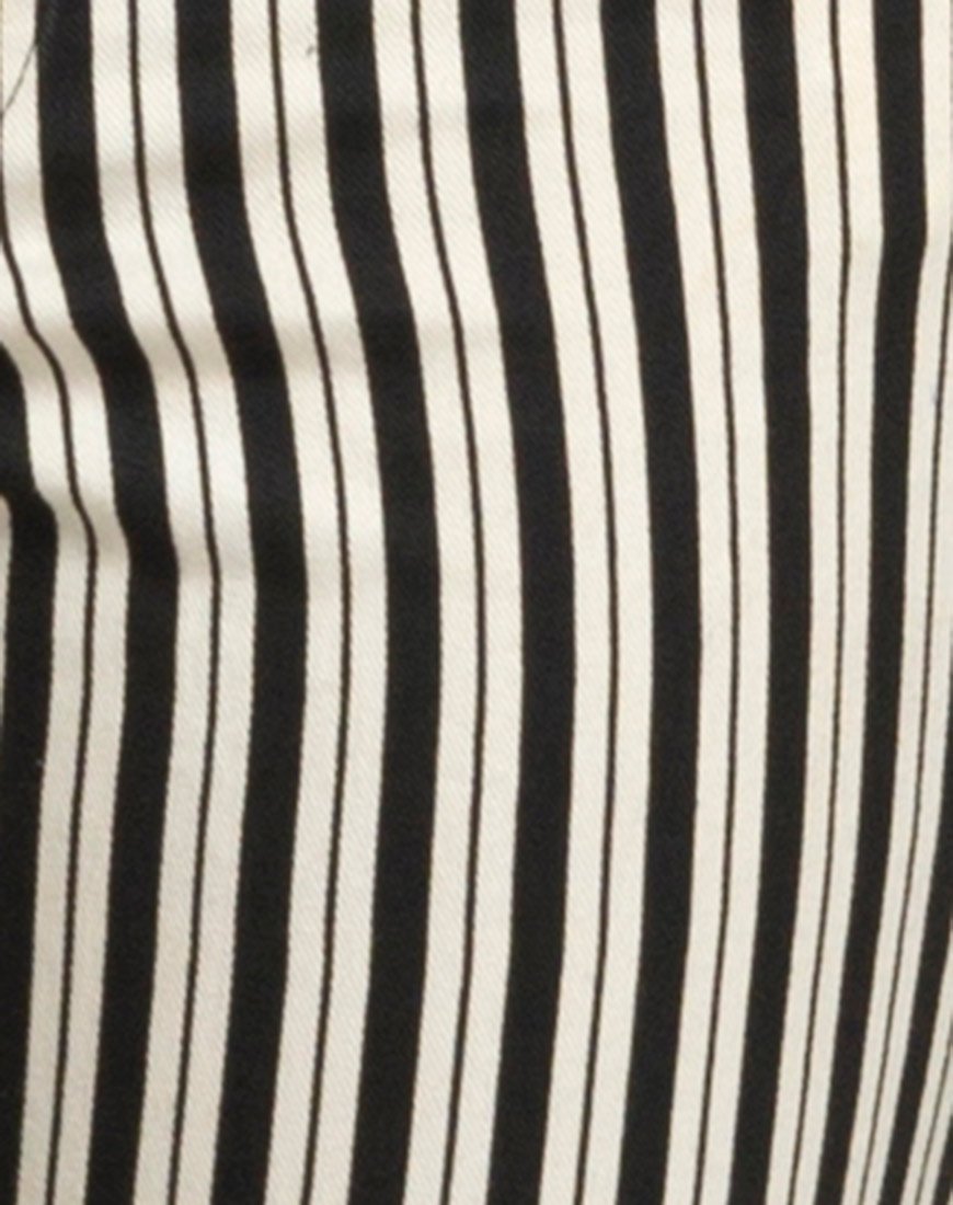 Image of Ruska Jeans in Mini Pinstripe Black and White