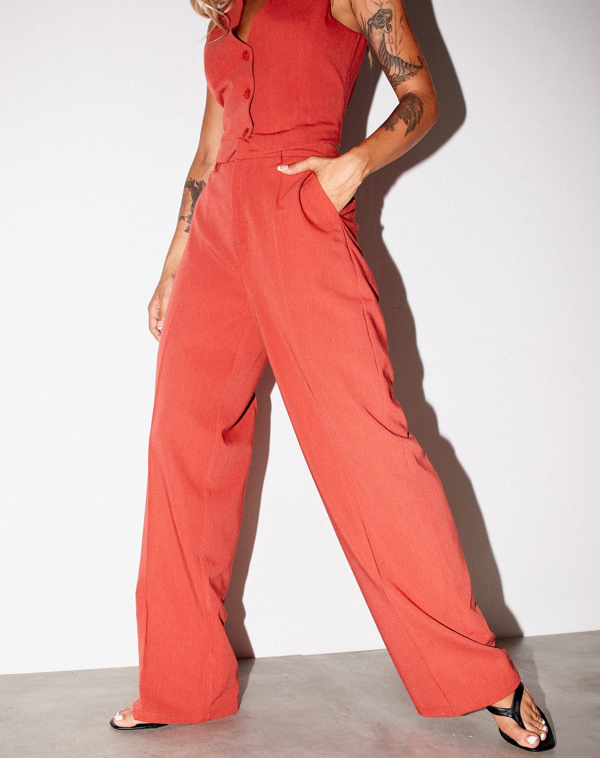Image of Abba Trouser in Red
