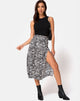 Image of Saika Midi Skirt in Classic Zebra