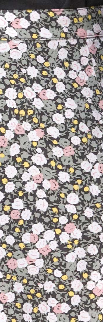 Saika Midi Skirt in Mono Flower Green