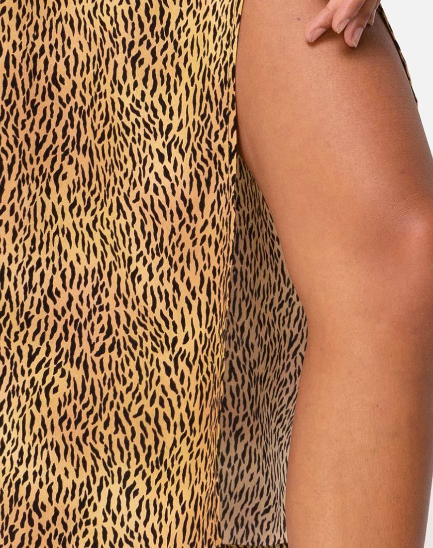 Image of Saika Midi Skirt in Mini Tiger Brown