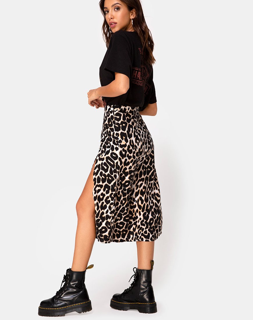 HIGH WAISTED TIERED SKIRT JAGUAR main image 0
