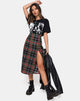 Image of Saika Skirt in Plaid Red Green Yellow Black