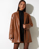 Image of MOTEL X IRIS Saken Blazer in PU Chocolate