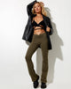 Image of Sakeri Flare Trouser in Lycra Olive