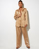 Image of Sakila Trouser in Satin Golden Sand