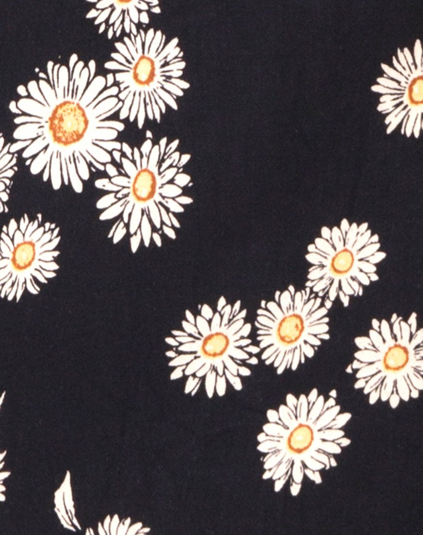Strappy Black and White Daisy Floral Slip Dress | Salista - Motel Rocks motelrocks-com-us Strappy Black and White Daisy Floral Slip Dress | Salista - Motel Rocks motelrocks-com-us