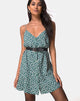 Image of Sanna Slip Dress in Floral Bloom Green