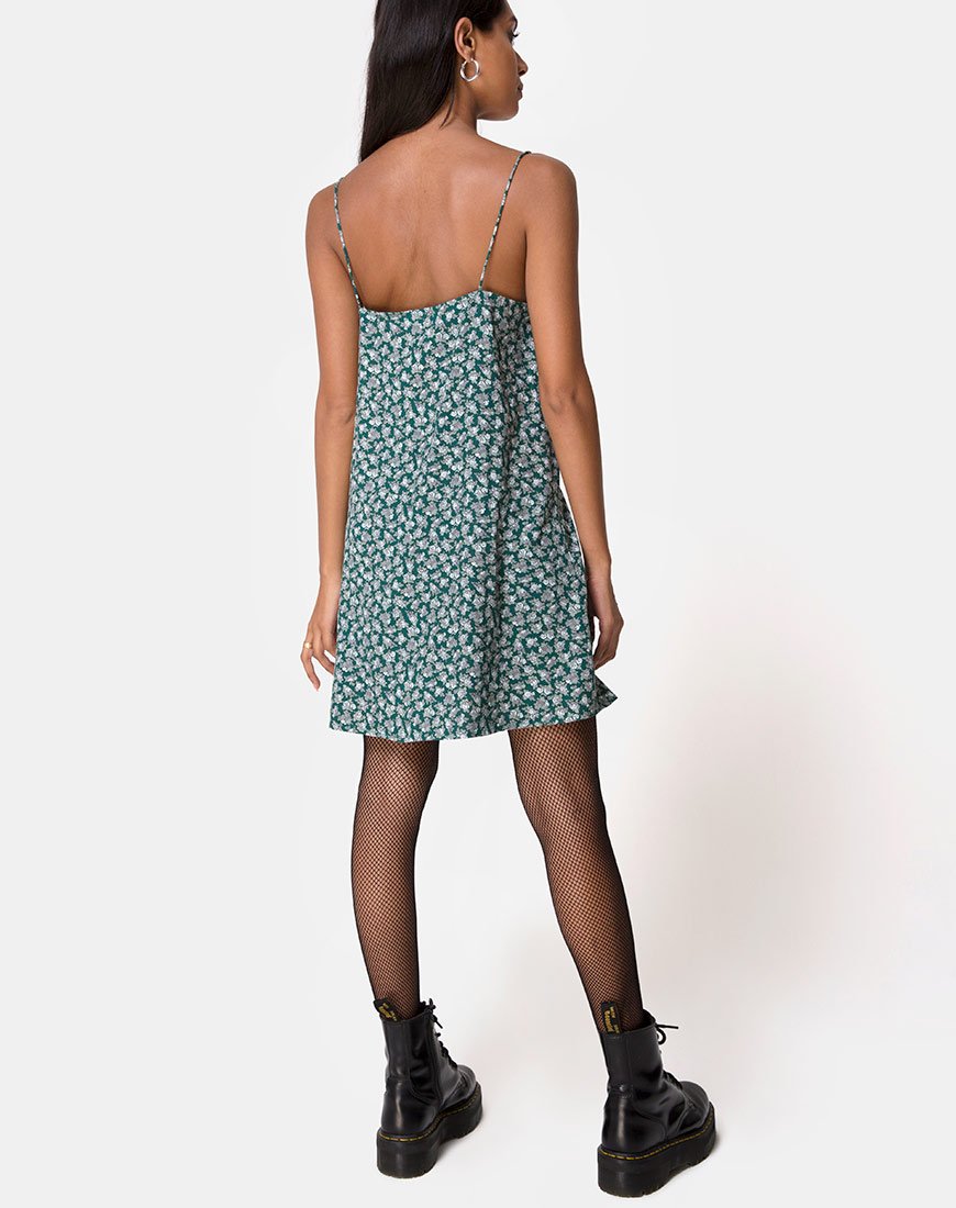 Green Floral Mini Slip Dress | Sanna motelrocks-com-us Green Floral Mini Slip Dress | Sanna motelrocks-com-us