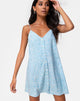 Image of Sanna Slip Dress in Ditsy Rose Blue