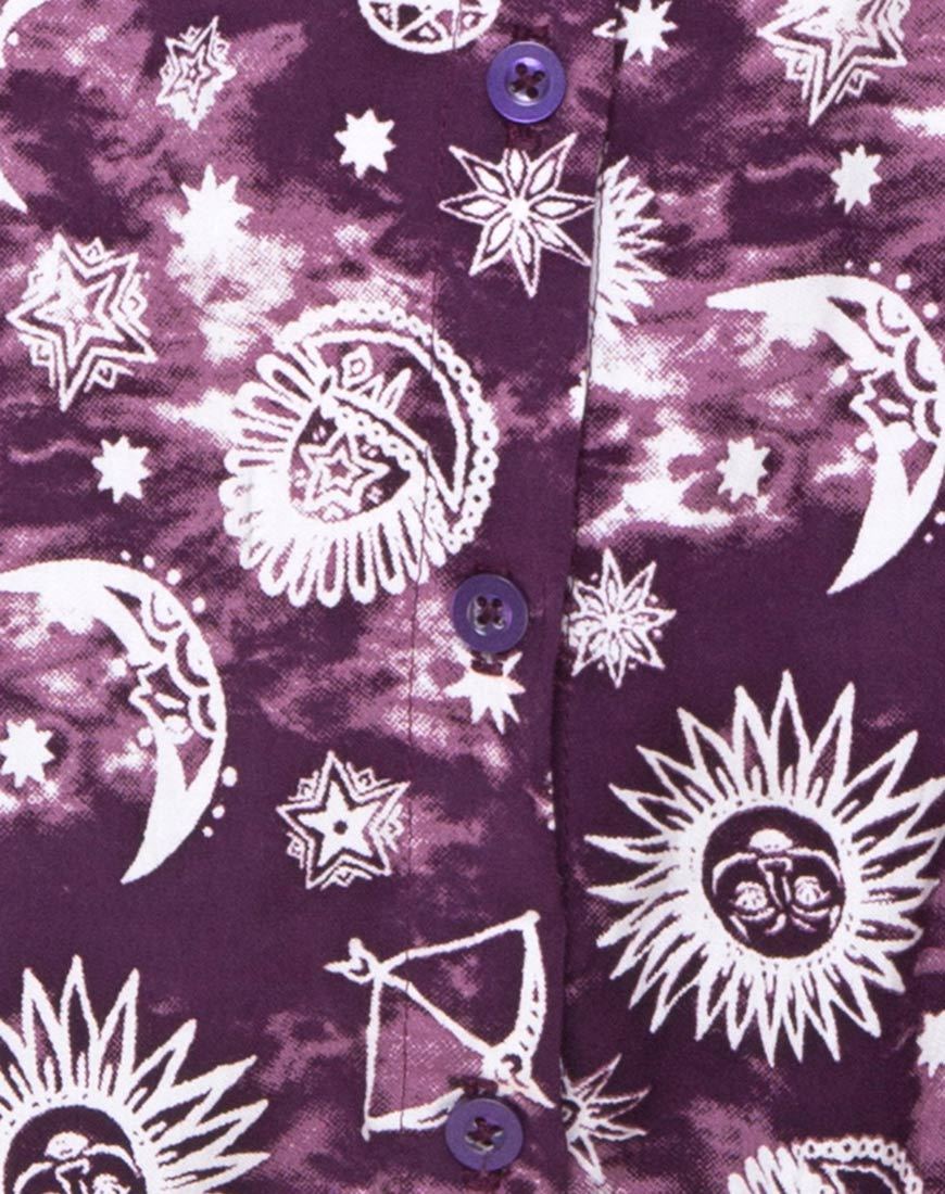 Image of Sanna Slip Dress in Purple Zodiac