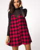 Image of Sanna Dress in Winter Plaid Red and Black