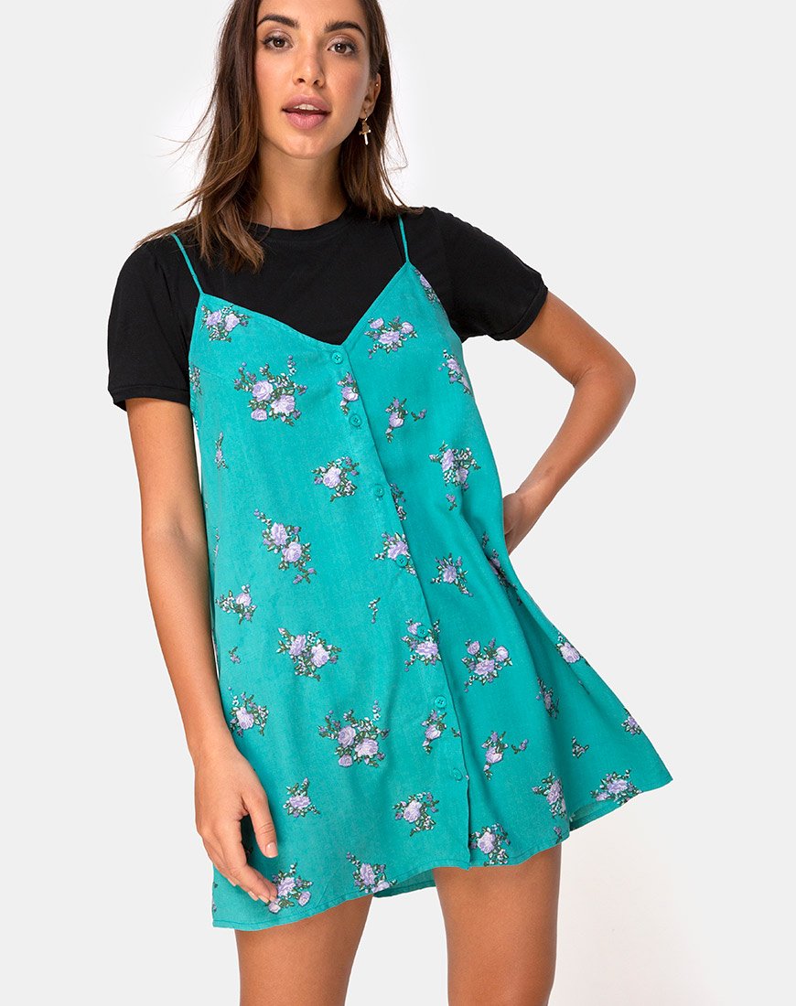Sanna Slip Dress in Soi Rose Green motelrocks-com-us Sanna Slip Dress in Soi Rose Green motelrocks-com-us