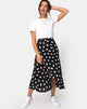 Image of Satha Midi Skirt in Diana Dot Black