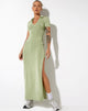 image of Savita Maxi Dress in Crepe Seafoam Green