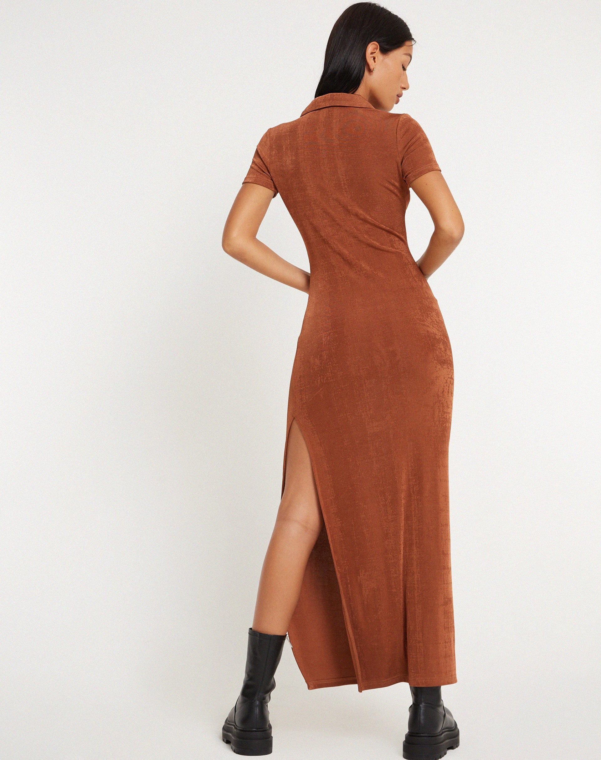 Bronze Brown Short Sleeve Maxi Dress | Savita motelrocks-com-us Bronze Brown Short Sleeve Maxi Dress | Savita motelrocks-com-us