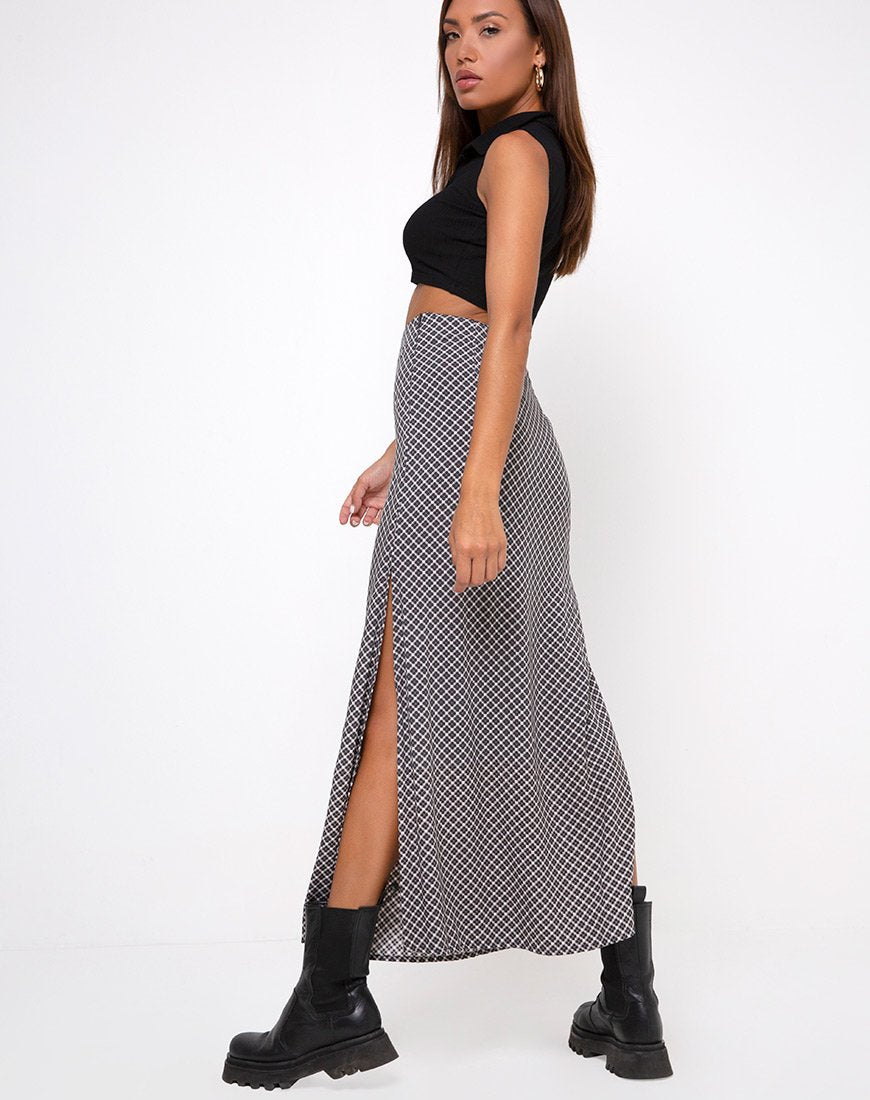 Image of Sayan Skirt in Check It Out Black