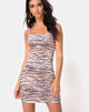 Image of Selah Bodycon Dress in Velvet Golden Tiger