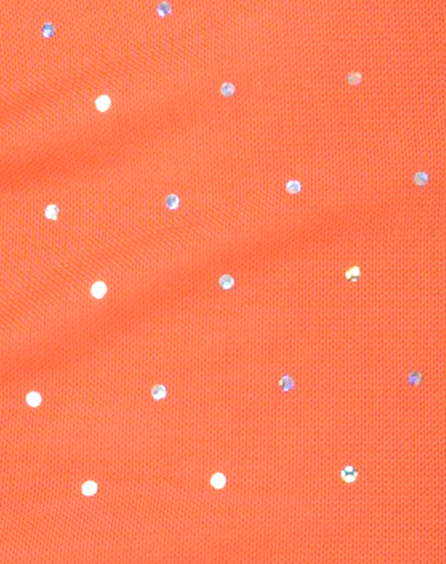 Image of Seleh Dress in Crystal Net Orange