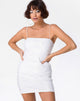 Image of Selah Tube Dress in Matte Fishcale Sequin White