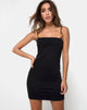 Image of Seldas Bodycon Dress in Black Clasp Gold