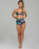 Image of Selena High Waisted Bikini Bottom in Paradise Print