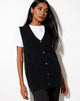 Image of Selvi Cardi in Knit Black