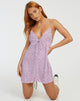 Image of Senora Mini Dress in Ditsy Rose Lilac