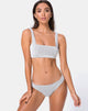 Image of Shani Bikini Top in Crinkle Rib White