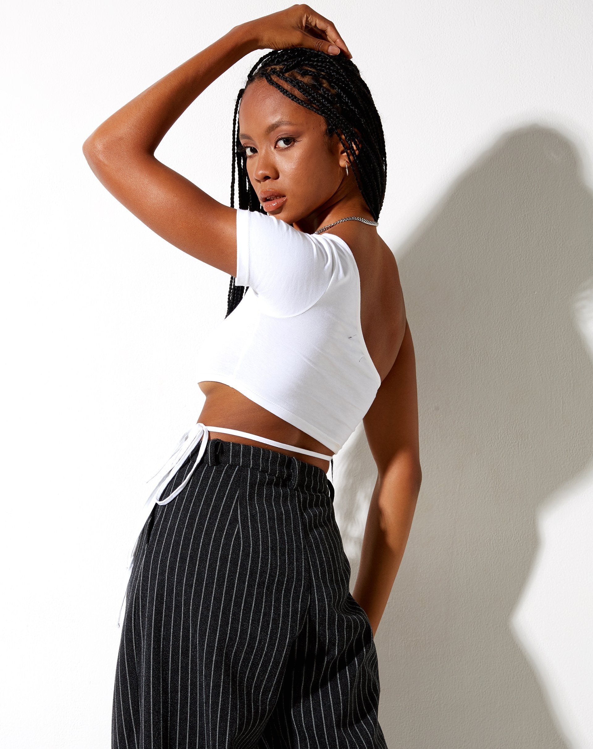 Image of Shanon Crop Top in White