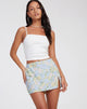 image of Shema Mini Skirt in Washed Out Pastel Floral