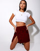 Image of Shenka Mini Skirt in Satin Rose Mulberry