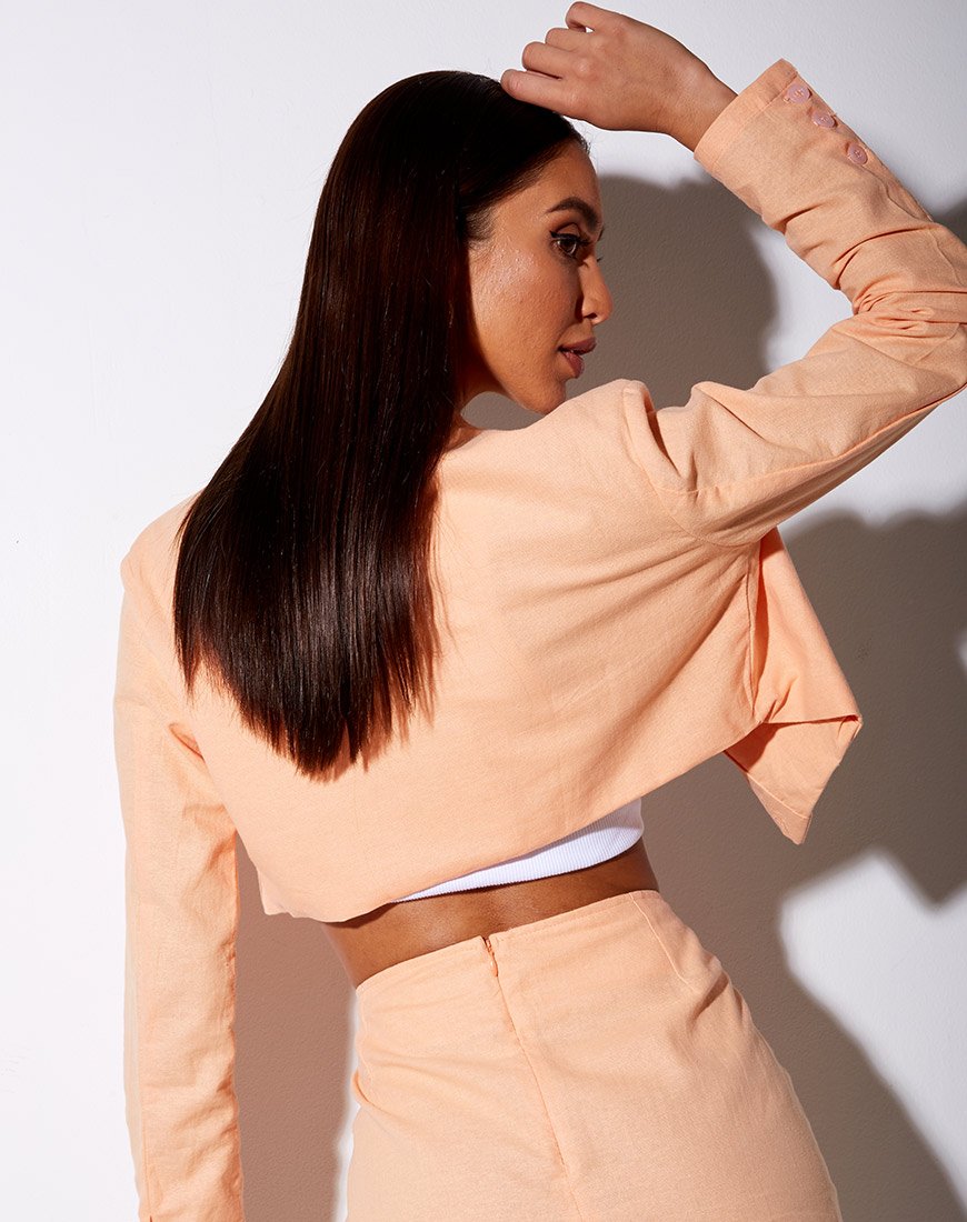 Image of Noly Cropped Blazer in Soft Cantaloupe