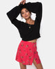 Image of Sheny Mini Skirt in Rouge Rose Pink