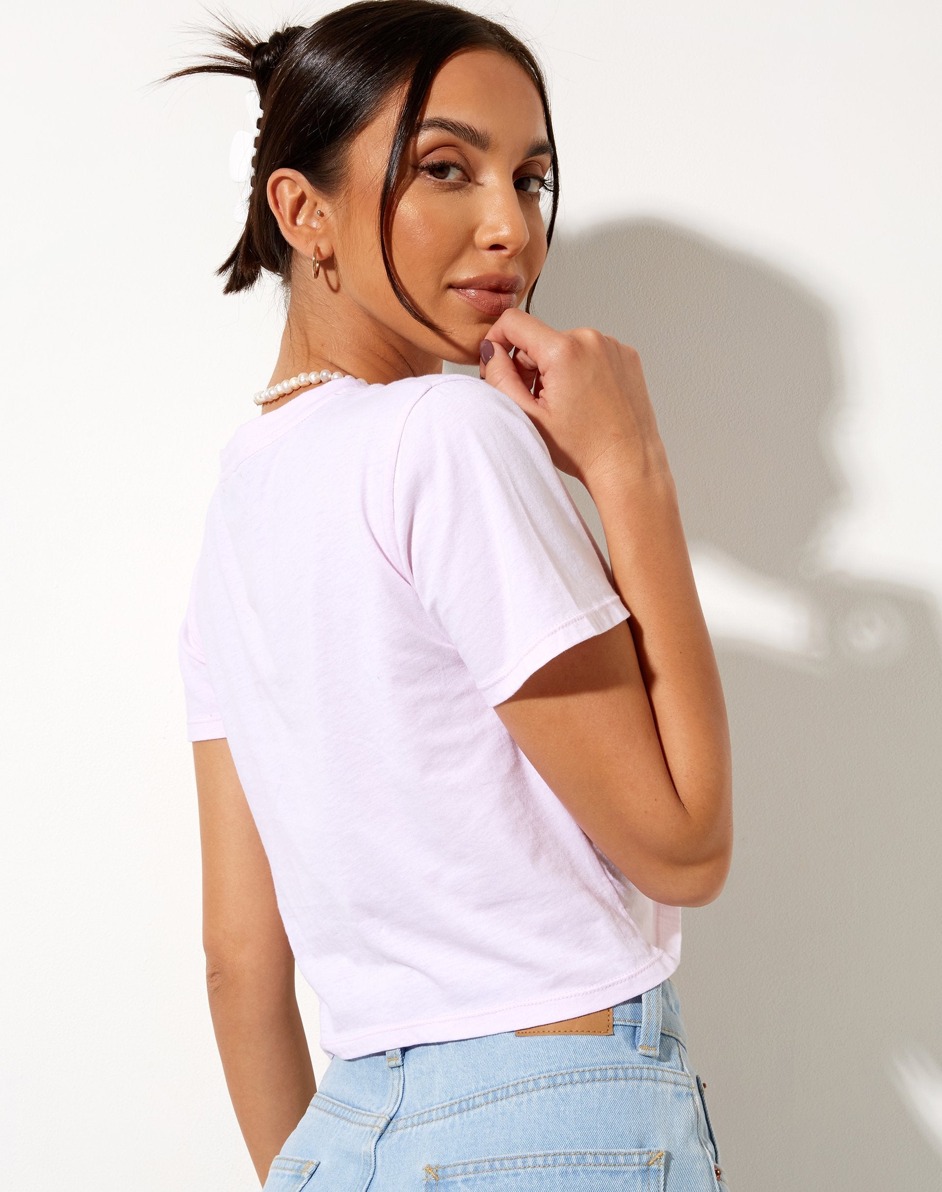 Image of Shrunk Tee in Baby Pink Paradise Dolphin