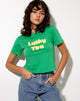 Image of Shrunk Tee in Green Lucky you