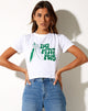 Image of Shrunk Tee in White Mon Petit Pois