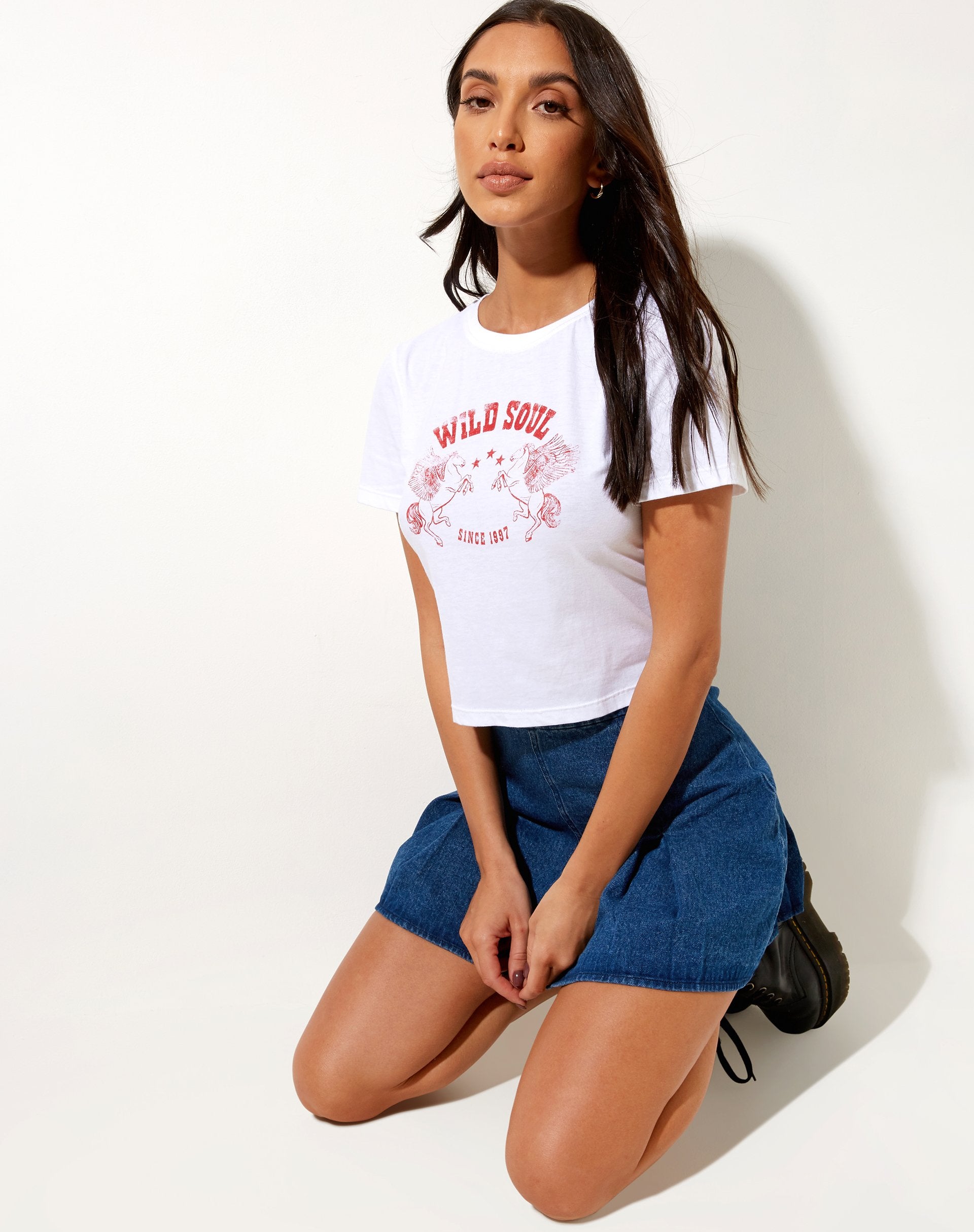 Image of Shrunk Tee in White Wild Soul