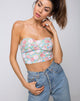 Image of Shisui Tube Top in Bloom Floral Blue Base