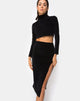 Image of Shureen Crop Top in Rib Black