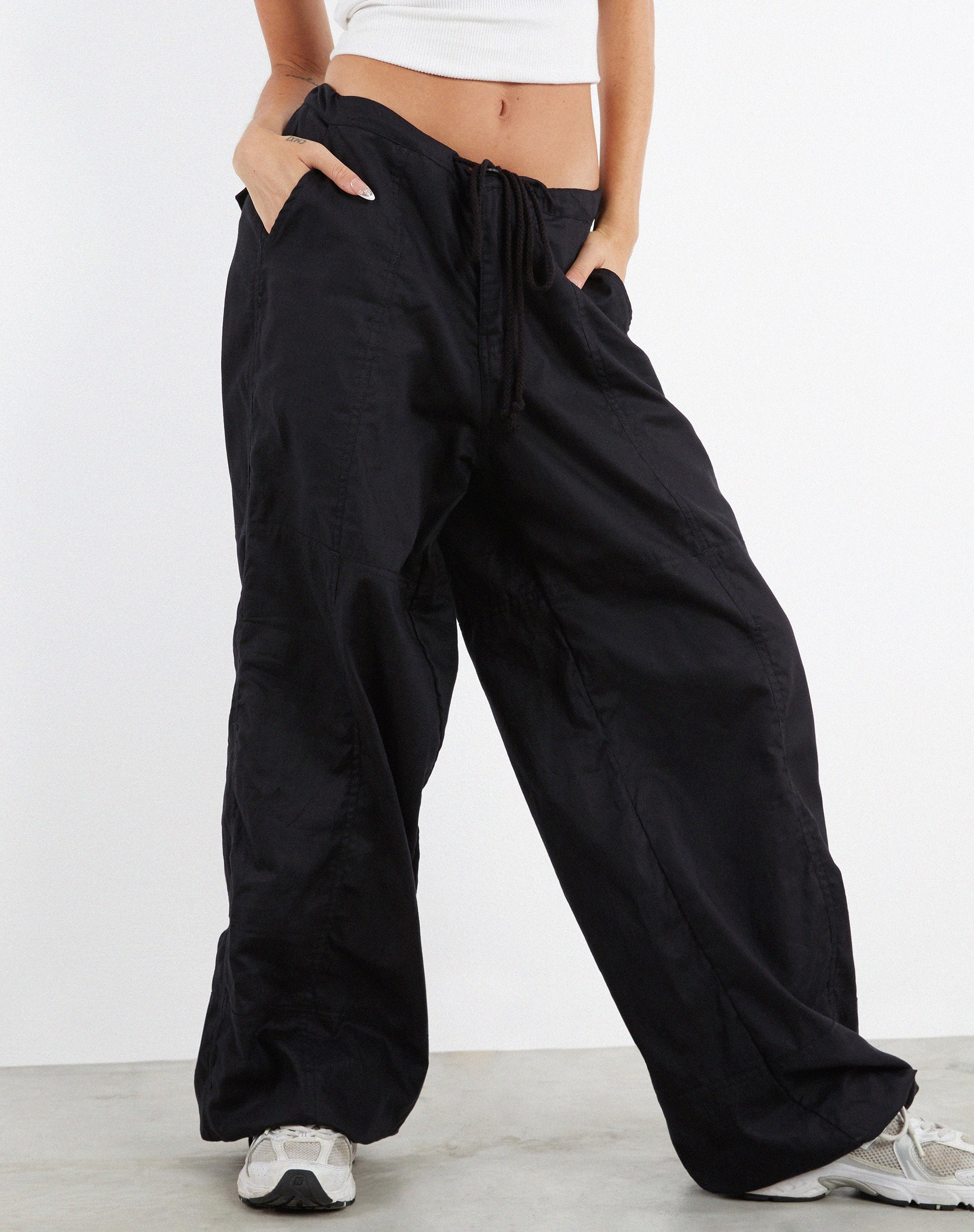 image of MOTEL X JACQUIE Phil Wide Leg Trouser in Black